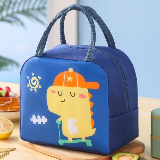 Kids Insulated Lunch Bag - Dino Blue