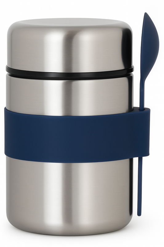 400ml Food Jar Stainless Steel  for Kids and Adults - SS+Deep Blue