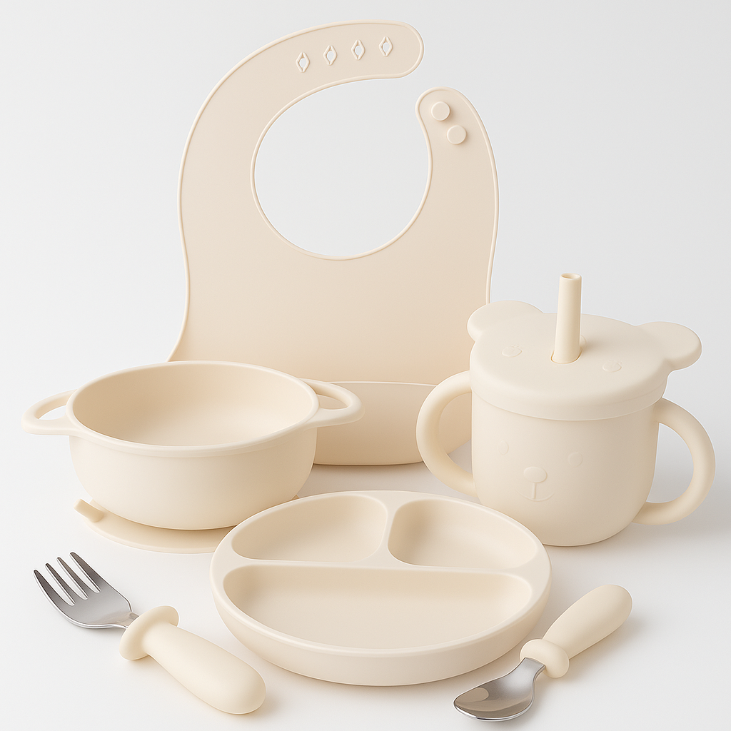 Silicone Meal Set of 6 - Cream