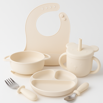 Silicone Meal Set of 6 - Cream
