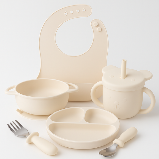 Silicone Meal Set of 6 - Cream