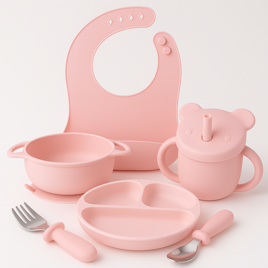 Silicone Meal Set of 6 - Pink