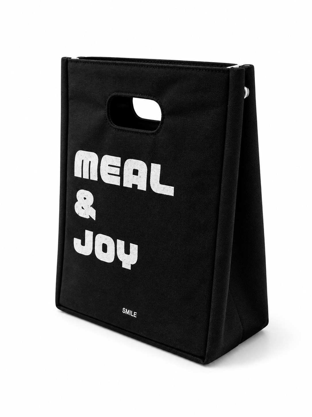 Matte Black Insulated Lunch Bag – Signature “Meal & Joy” Edition