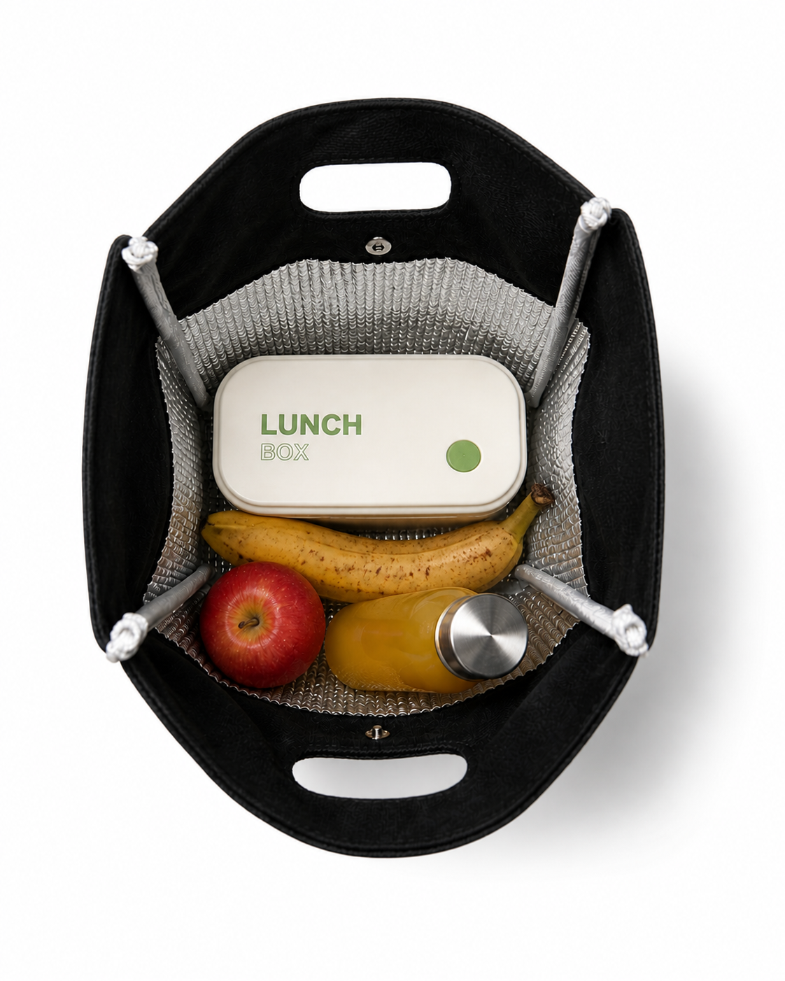 Matte Black Insulated Lunch Bag – Signature “Meal & Joy” Edition