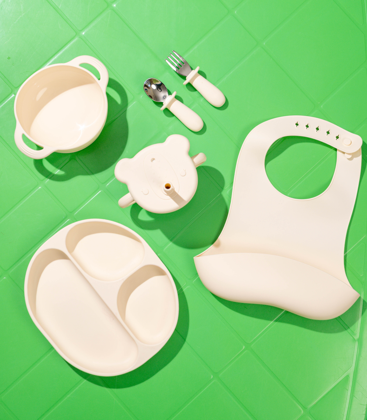 Silicone Meal Set of 6 - Cream
