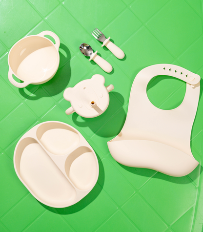 Silicone Meal Set of 6 - Cream