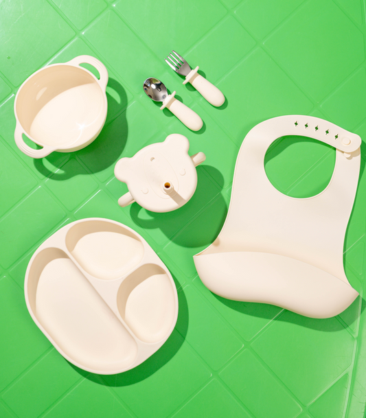 Silicone Meal Set of 6 - Cream