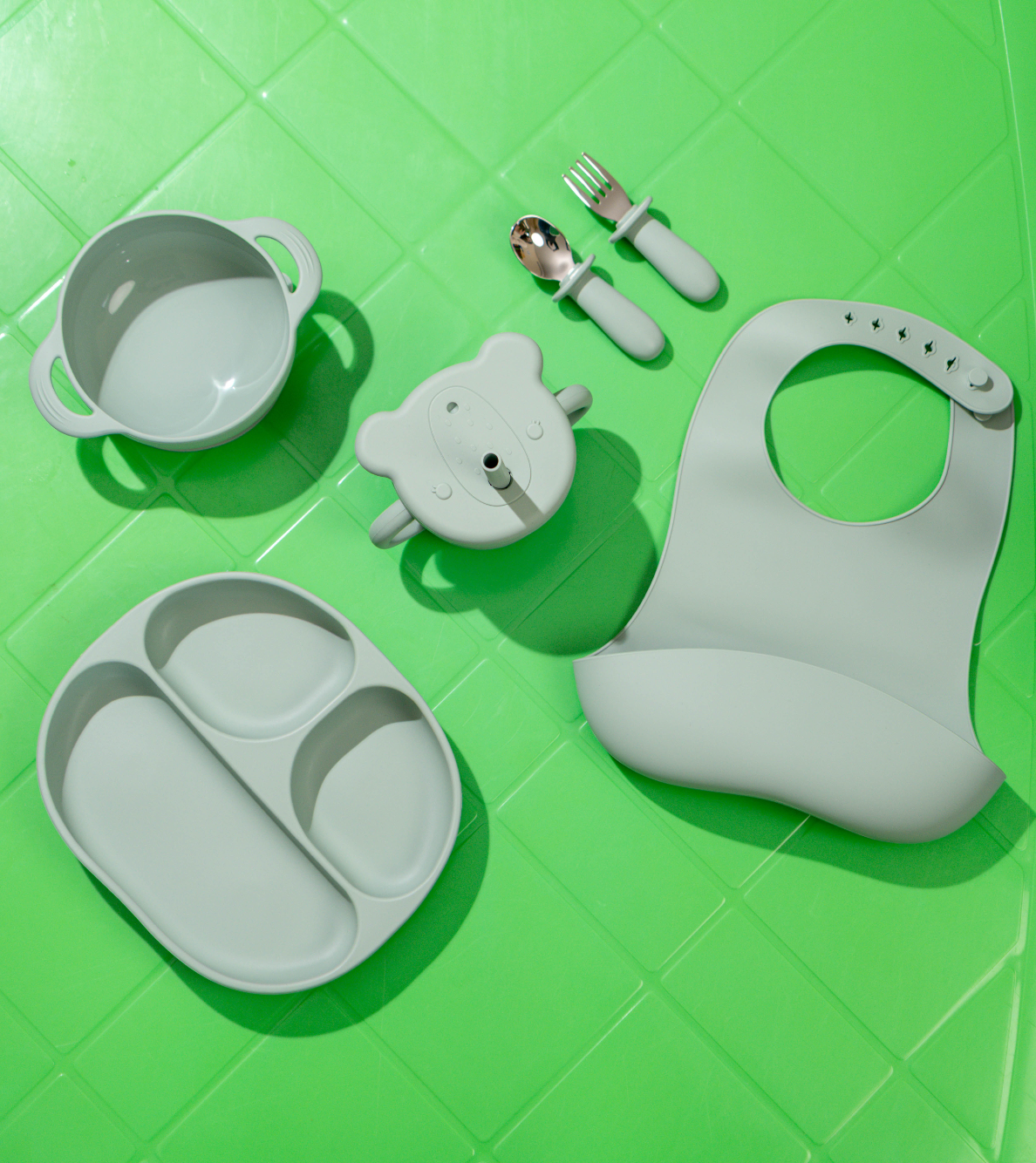 Silicone Meal Set of 6 - Green