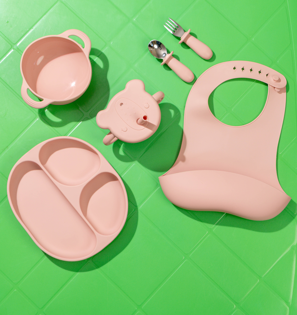 Silicone Meal Set of 6 - Pink