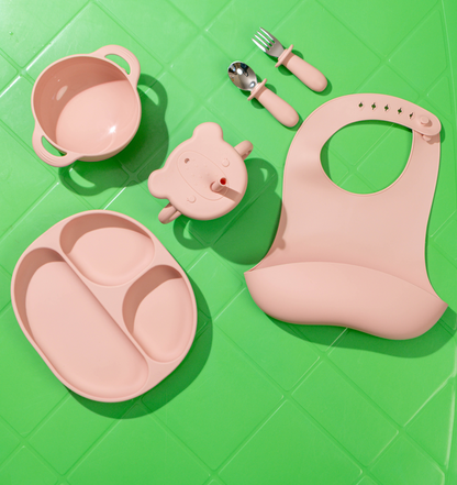 Silicone Meal Set of 6 - Pink