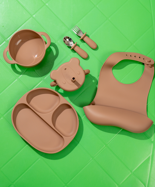 Silicone Meal Set of 6 - Camel