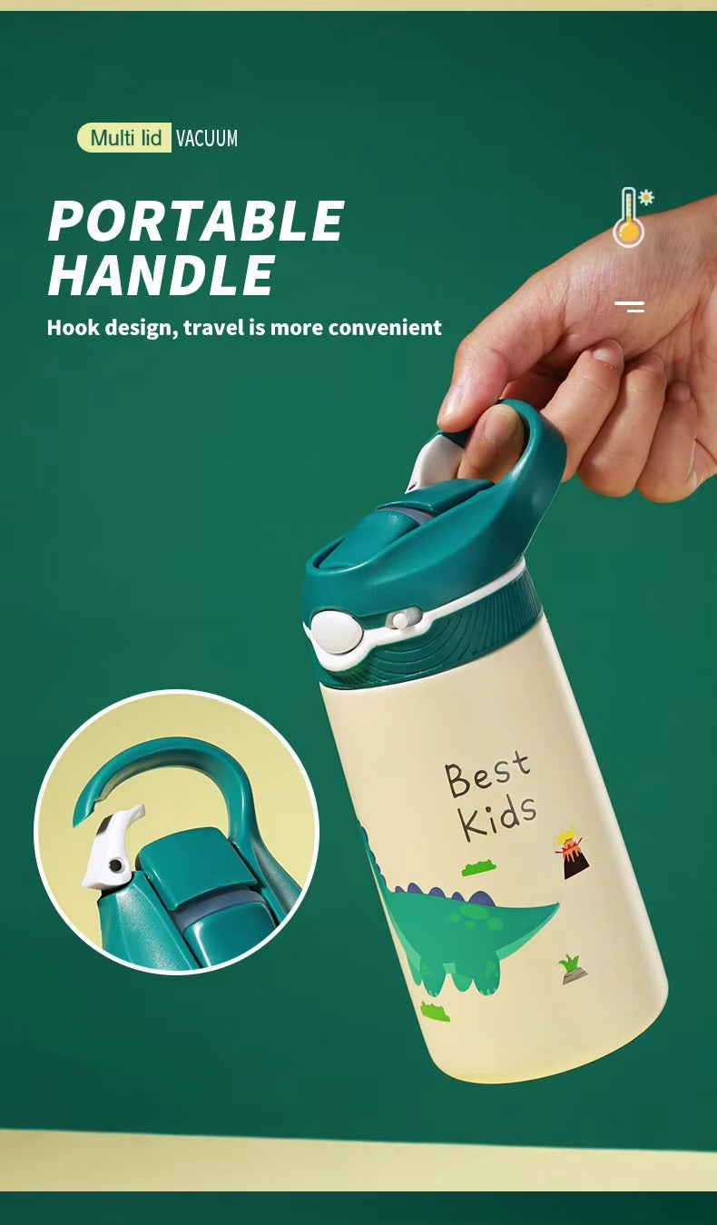 400ml Stainless Steel Water Bottle for Kids - Burgundy