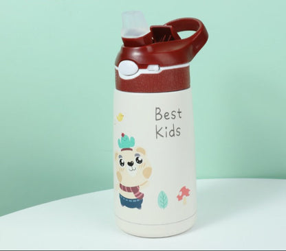 400ml Stainless Steel Water Bottle for Kids - Burgundy
